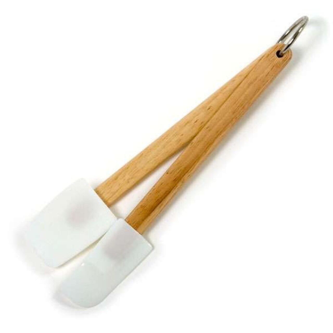 Norpro 2-piece Mini Wood Handle Silicone Kitchen Spatula & Scoop Set